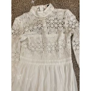 Lulus White Chiffon Dress